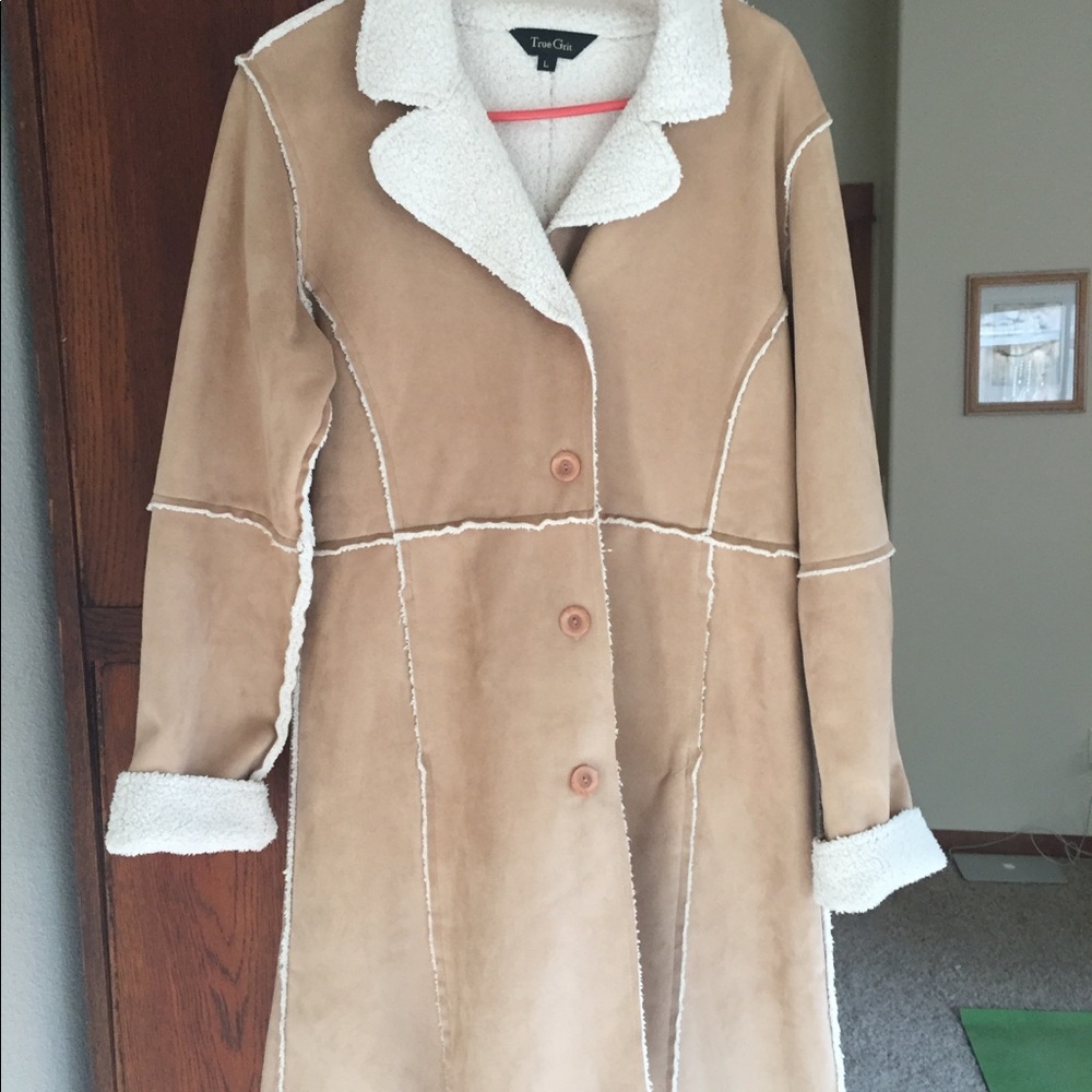 Faux suede coat
